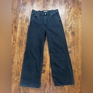Levi’s Black Ribcage Wide Leg Jeans
